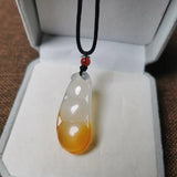 Chinese Jade Beans Pendants Necklaces Long Necklaces For Men Women