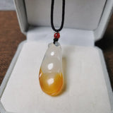 Chinese Jade Beans Pendants Necklaces Long Necklaces For Men Women