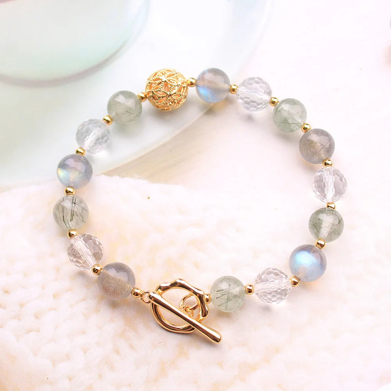 Charm Crystal Beaded Bracelet Delicate Ball Jewelry Accessories