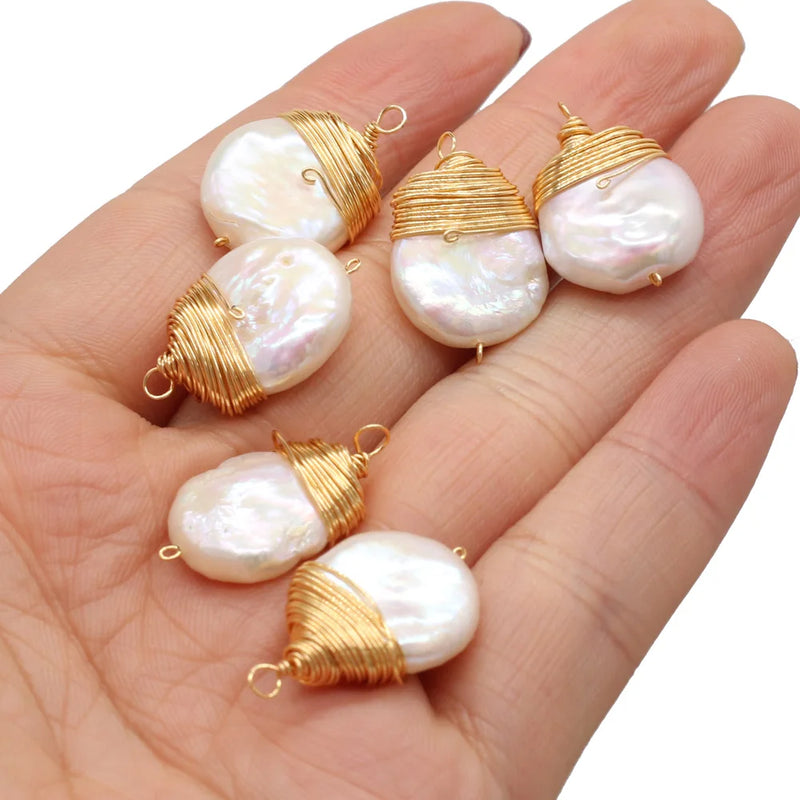 Freshwater Pearl Pendant Charms for DIY Jewelry Making