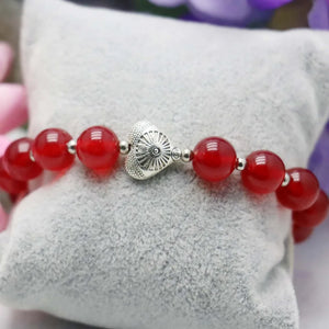10mm Round Bead Rubys Jades Bracelet Crystals Alloy Accessories