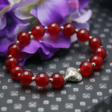 10mm Round Bead Rubys Jades Bracelet Crystals Alloy Accessories