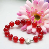 10mm Round Bead Rubys Jades Bracelet Crystals Alloy Accessories