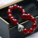 10mm Round Bead Rubys Jades Bracelet Crystals Alloy Accessories