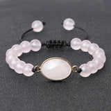 Pink Chalcedony Agates Beaded Braided Bracelets