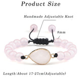 Pink Chalcedony Agates Beaded Braided Bracelets