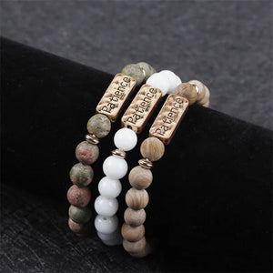 Natural Stone Patience Bracelet Chakra Beaded Bracelets For Men Women