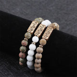 Natural Stone Patience Bracelet Chakra Beaded Bracelets For Men Women