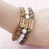 Natural Stone Patience Bracelet Chakra Beaded Bracelets For Men Women