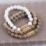 Natural Stone Patience Bracelet Chakra Beaded Bracelets For Men Women
