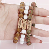 Natural Stone Patience Bracelet Chakra Beaded Bracelets For Men Women