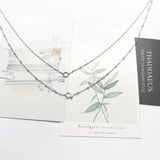 European 925 Sterling Silver Charm Necklace Double Carriers Gift