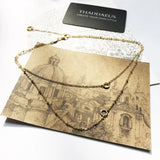 Golden Carriers Charm Necklace Winter Jewelry Europe 925 Sterling Silver