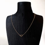 Golden Round Charm Necklace Carrier