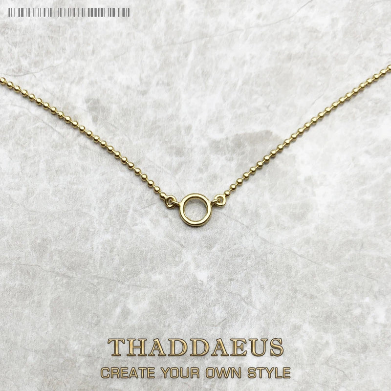 Golden Round Charm Necklace Carrier