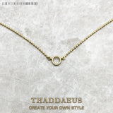 Golden Round Charm Necklace Carrier