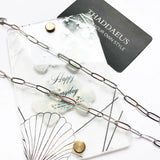 Charm Necklace Link Chain 925 Sterling Silver Women Men