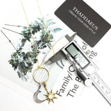 Charm Necklace Moon & Golden Sun Spring Jewelry Gift Women Girls