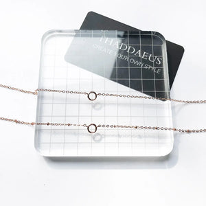925 Silver Charm Necklace Double Chain Jewelry Gift