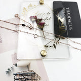 Charm Necklace Rose Round Carrier Summer Jewelry Europe Link Chain