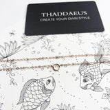 Charm Necklace Rose Round Carrier Summer Jewelry Europe Link Chain