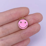 Neon Enamel Smiley Face Pendant Fine Jewelry