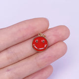 Neon Enamel Smiley Face Pendant Fine Jewelry