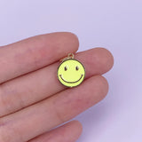 Neon Enamel Smiley Face Pendant Fine Jewelry