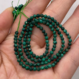 Malachite 3mm Faceted Beads for Jewelry Making