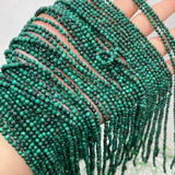Malachite 3mm Faceted Beads for Jewelry Making