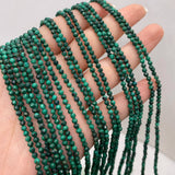 Malachite 3mm Faceted Beads for Jewelry Making