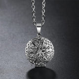 Round Photo Frame Pendant Stainless Steel Chain Necklace Gift