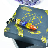 Charm Orgonite Necklace Amethyst Seven Chakra Crystal Pendant