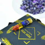 Charm Orgonite Necklace Amethyst Seven Chakra Crystal Pendant