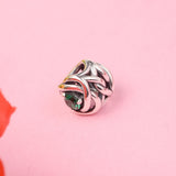 925 Silver Green Circle Beads for Moments Bracelet