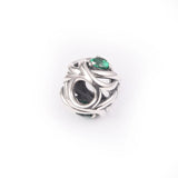 925 Silver Green Circle Beads for Moments Bracelet