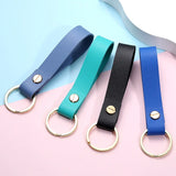 Charm PU Leather Keychain for Men Women Bag Decorate Real Cowhide Waist Wallet