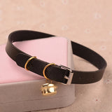 Charm PU Leather Small Bell Choker Necklace Punk Style Women Torques Women