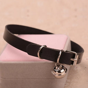 Charm PU Leather Small Bell Choker Necklace Punk Style Women Torques Women