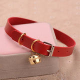Charm PU Leather Small Bell Choker Necklace Punk Style Women Torques Women