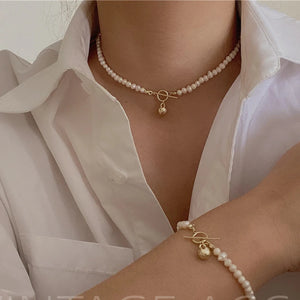 Natural Freshwater Pearl Choker Necklace for Women