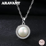Freshwater Pearl Necklace Pendant Sterling Silver Jewelry