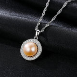 Freshwater Pearl Necklace Pendant Sterling Silver Jewelry
