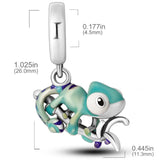 925 Silver Charm Pendant for Bracelet, Chameleon Temperature Changing DIY Gift