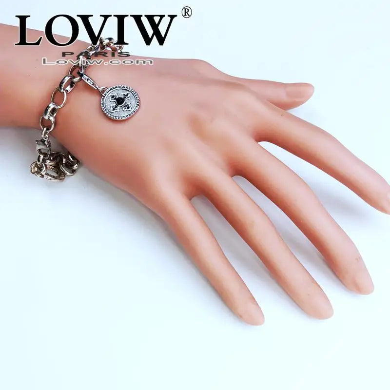 Charm Pendant Cross Disc Summer Jewelry Vintage silver-plate Gift