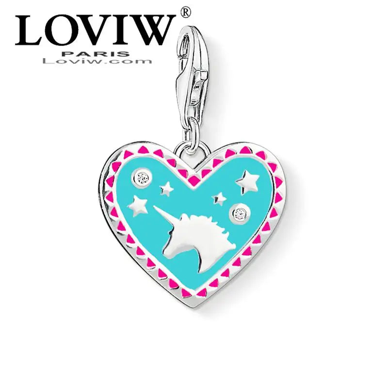 Heart Unicorn Charm Pendant Romantic Gift For Women