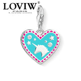 Heart Unicorn Charm Pendant Romantic Gift For Women