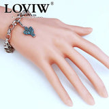 Cactus Charm Pendant Silver-Plated Jewelry for Women Men