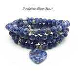 Labradorite Amethysts Charoite Bead Bracelet Yoga Necklace