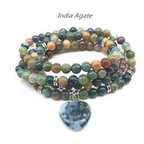 Labradorite Amethysts Charoite Bead Bracelet Yoga Necklace